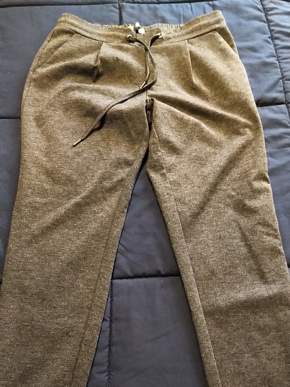 Dark grey melange pull on pants, sz L by Ichi